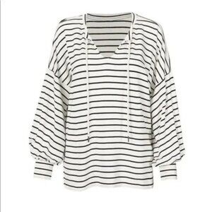 Cabi 5746 Relax Game Day Striped Sweatshirt Small EUC